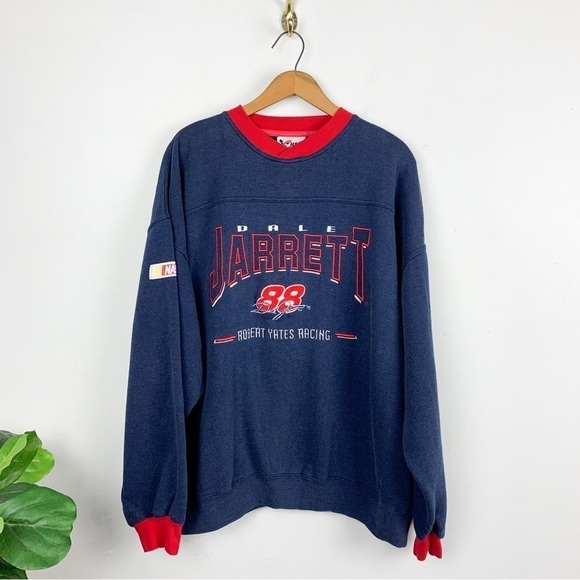 Vintage 90s NASCAR Dale Jarret Racing Men’s Pullover Sweatshirt Sz XL - Picture 1 of 10
